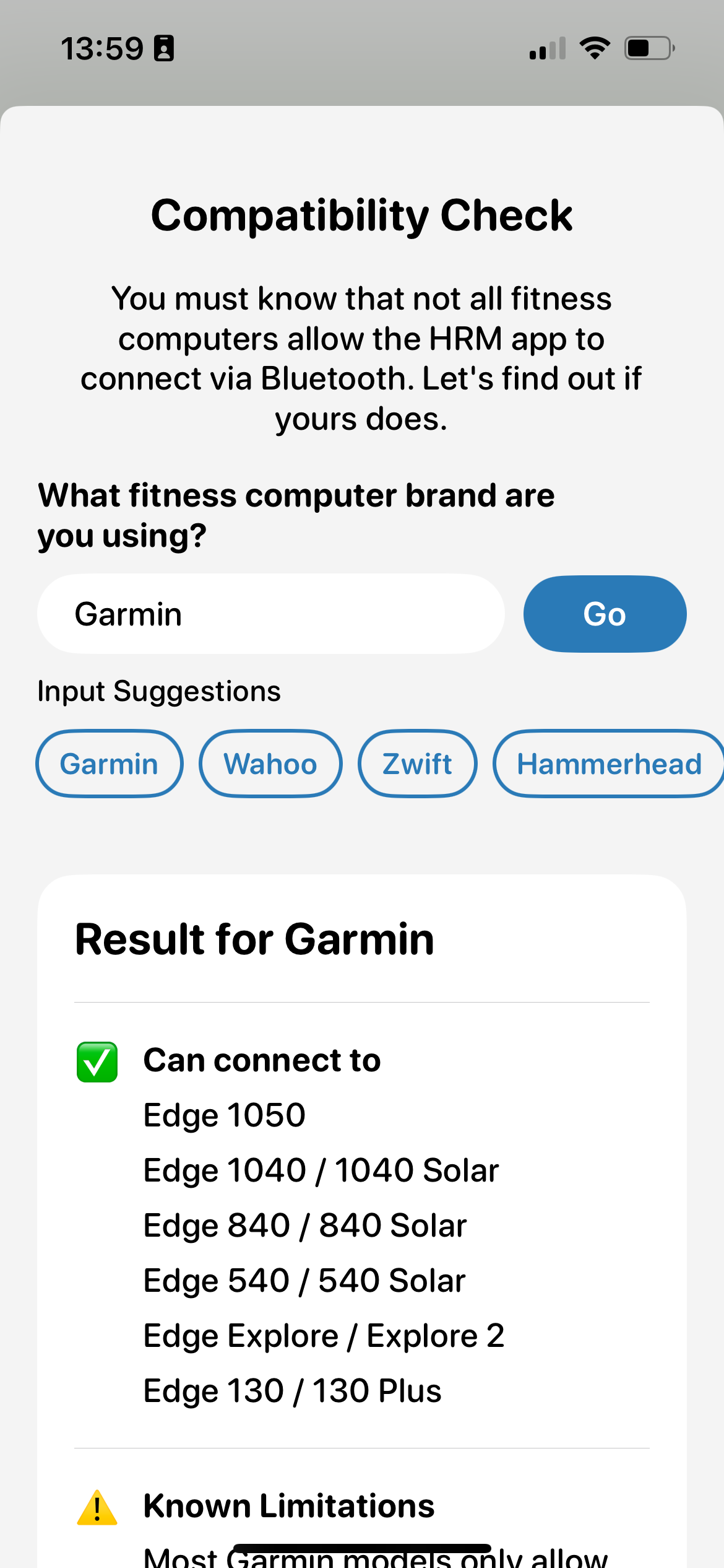 Check your Garmin Edge's compatibility