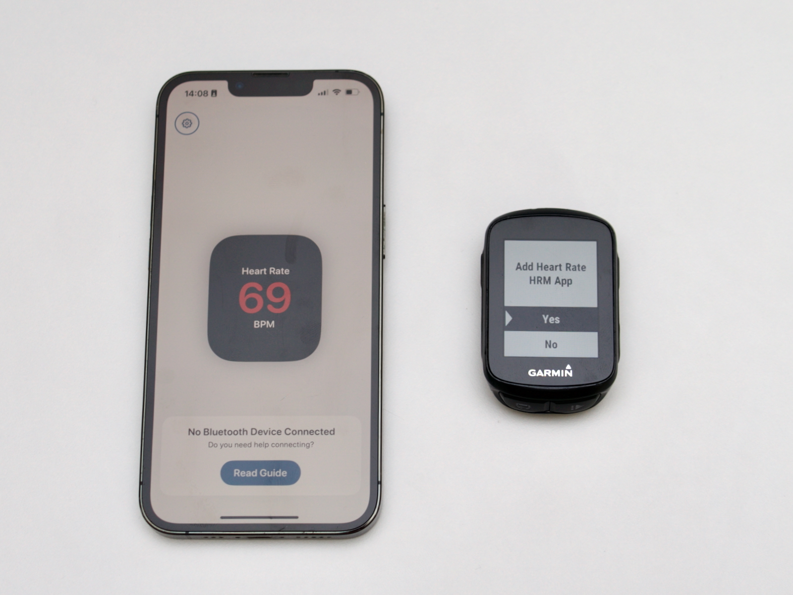 Adding the HRM app as a heart rate sensor to Garmin Edge