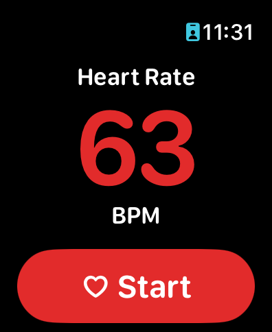 HRM Apple Watch UI